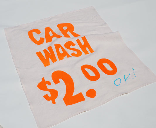 S.E.C. Car Wash, Ok! - Linen Tea Towel